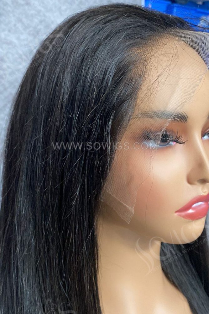 HD 13x4 Lace Frontal Wig Unprocessed 100% Virgin Human Hair Natural Color
