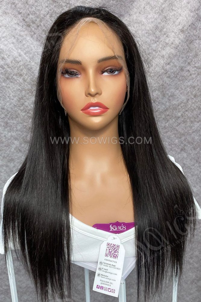 HD 13x4 Lace Frontal Wig Unprocessed 100% Virgin Human Hair Natural Color