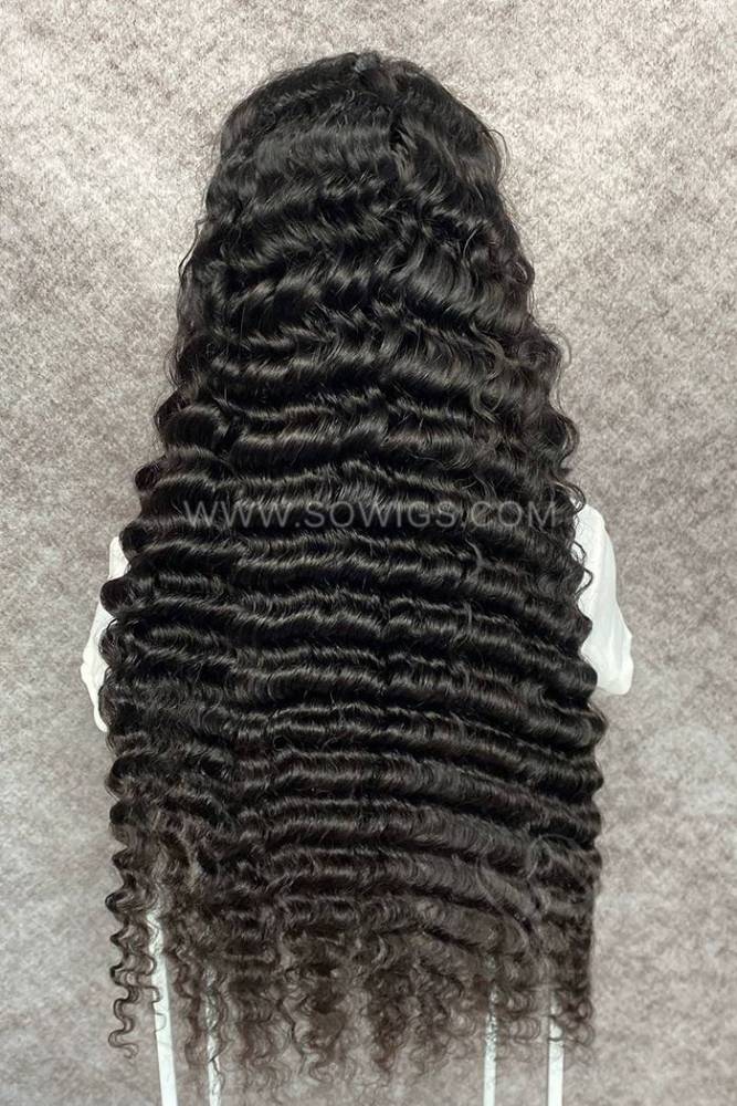 HD 13x6 Lace Frontal Wig Unprocessed 100% Virgin Human Hair Natural Color