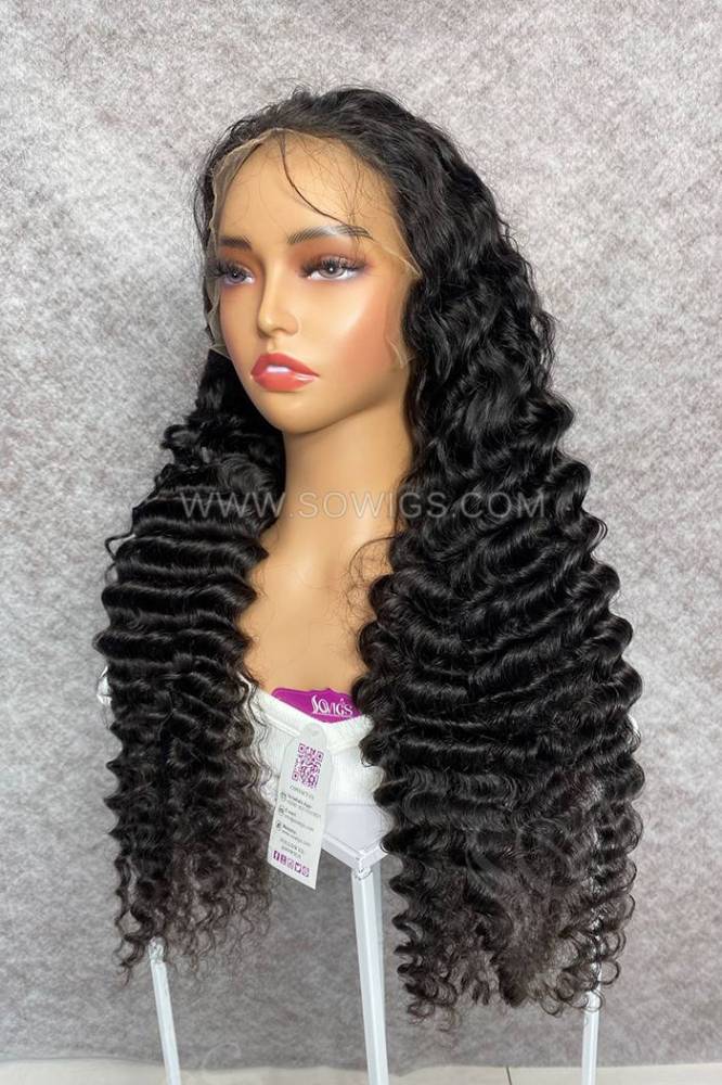 HD 13x6 Lace Frontal Wig Unprocessed 100% Virgin Human Hair Natural Color