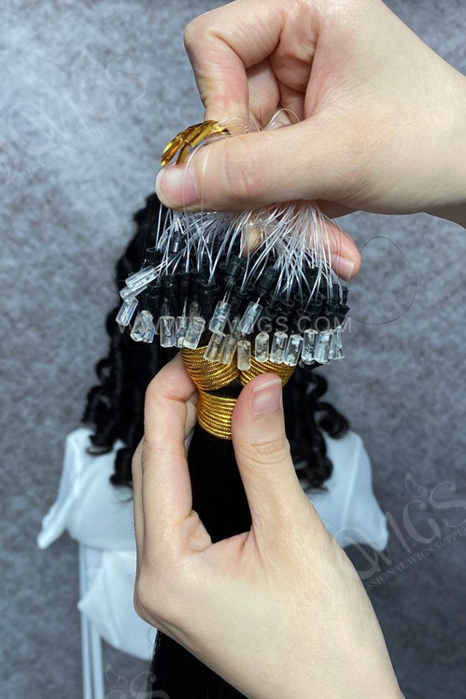 Raw Micro loop 100 strands 100g Straight Human Hair