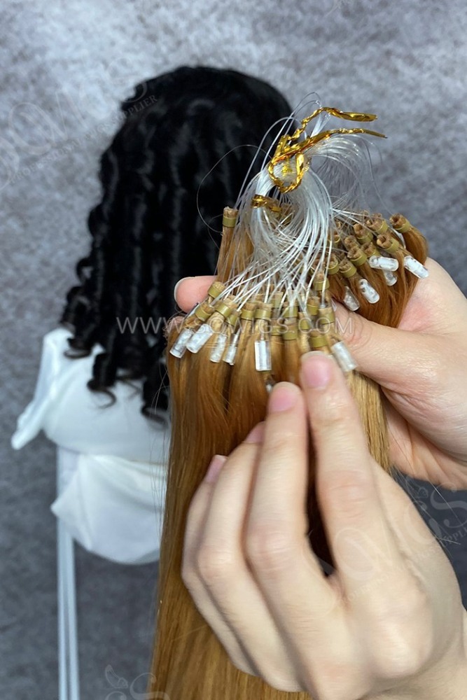 Micro Loop Color 27# 100strands 100g Straight 100% Virgin Human Hair