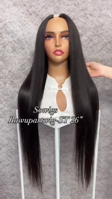 Vietnamese Raw U Part Wigs V Part Wigs Raw Human Hair Wig Natural Color
