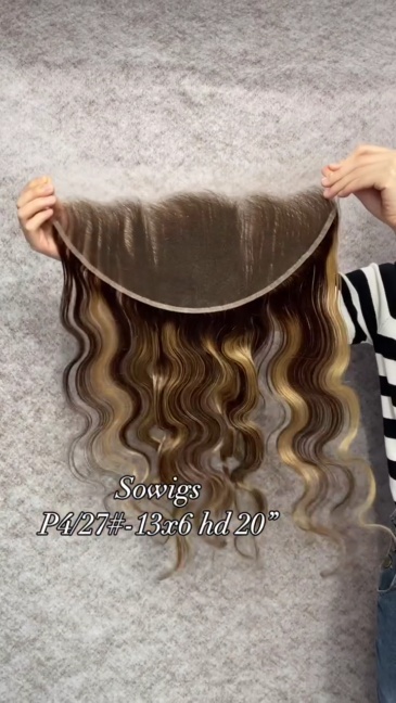 Highlight Color P4/27# 13*4/ 13*6 Lace Frontals 100% Unprocessed Virgin Human Hair