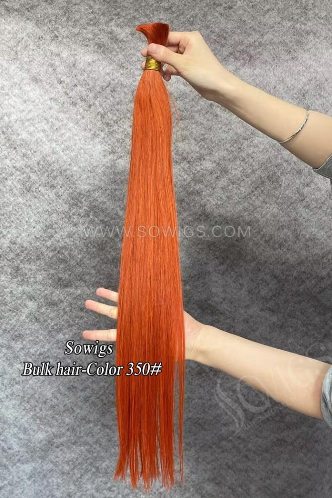 3Pack Ginger Color 350# Bulk braiding hair 100% Virgin Human Hair 95-100g/pack