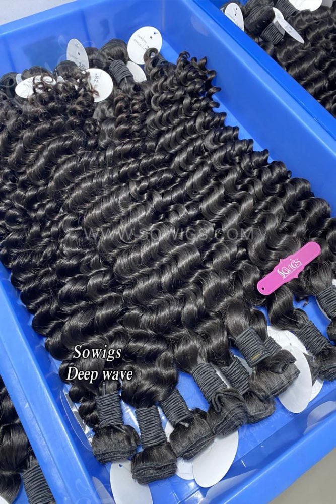 12A Grade Deep Wave Hair Weave 1 or 3 Bundles 100% Virgin Remy Human Hair Extension