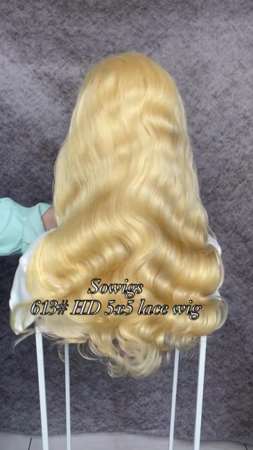 Blonde Color 613# Color 5x5 and 13x4 HD Lace Wigs Glueless Lace Wigs Straight Hair Wig 200% Density