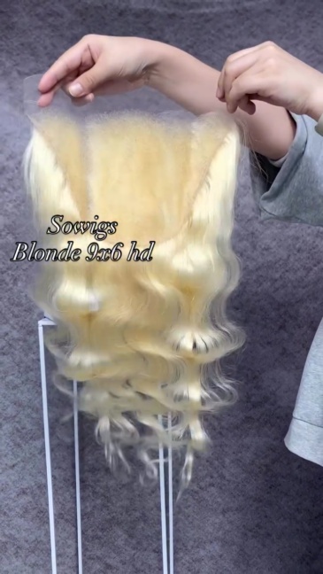 Blonde Color 9x6 HD Lace Closure 100% Unprocessed Virgin Human Hair Natural Color
