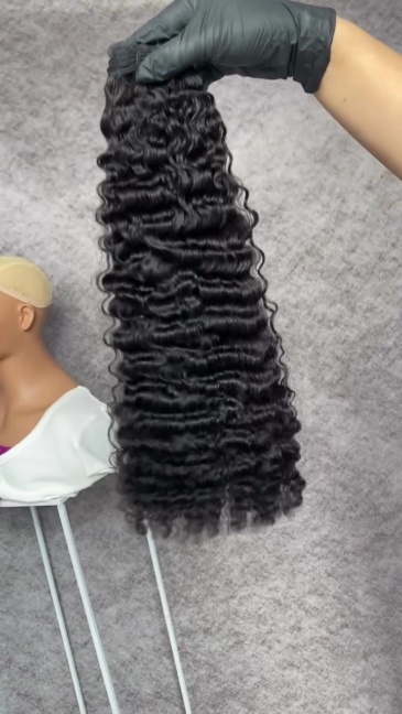 1 Bundle Supper Double Drawn Burmese Curl 100% unprocessed Virgin Human Hair Extension Natural Black
