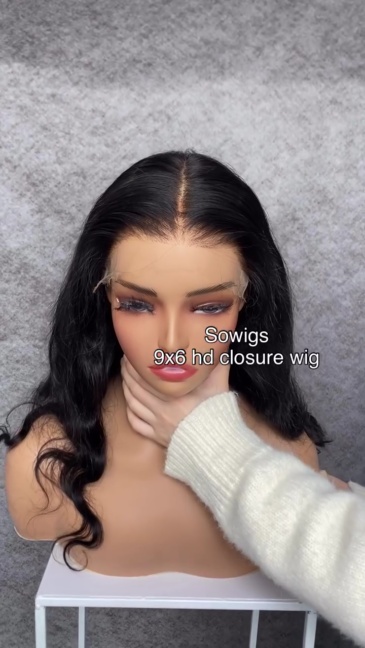 3D Design Glueless 9x6 HD Lace Closure Wigs Wear Go Lace Wigs Natural Color 100% Unprocessed Human Hair Wigs