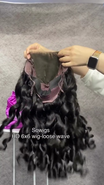 HD 6x6 Lace Closure Wig Unprocessed 100% Virgin Human Hair Natural Color
