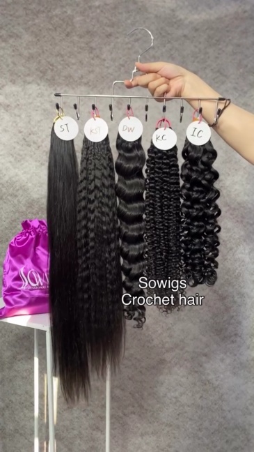 Sowigs Crochet Hair Extensions 80strands 100g/pack 100% Virgin Human Hair Natural Color