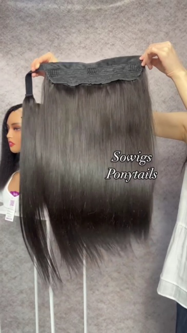 Big Ponytail 100% Unprocessed Virgin Human Hair Natural Color