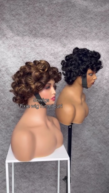 Sowigs Wholesale Package 3pcs Pixie Wigs Funmi Curl 100% Human Hair Wigs