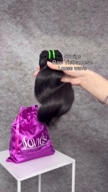 1 Bundle Raw Vietnamese Hair Loose Wave (Can bleach to color 613#)100% Unprocessed Human Hair Extension Natural Color