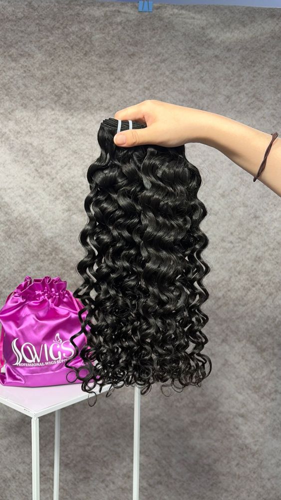 12A Grade Italian Curly Hair Weave 1/3 Bundles Virgin Remy Human Hair Extension