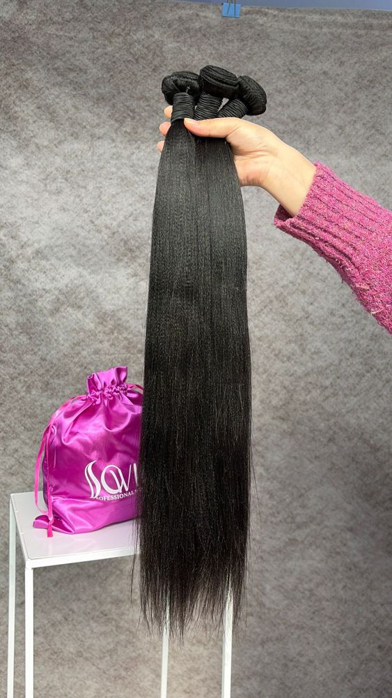 SOWIGS 12A Grade 1 Bundles Virgin Yaki Straight Hair Weave Remy Human Hair Extension