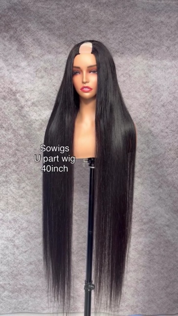 12-40inch U Part Wigs V Part Wigs Straight Hair Virgin Human Hair Natural Color