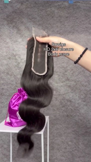 2x6 Lace Closure 100% Unprocessed Virgin Human Hair Natural Color