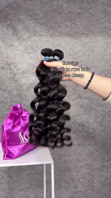 Sowigs 1 Bundle Cuticle Aligned Brazilian Raw Hair Loose Deep 100% unprocessed Virgin Human Hair Extension Natural Color