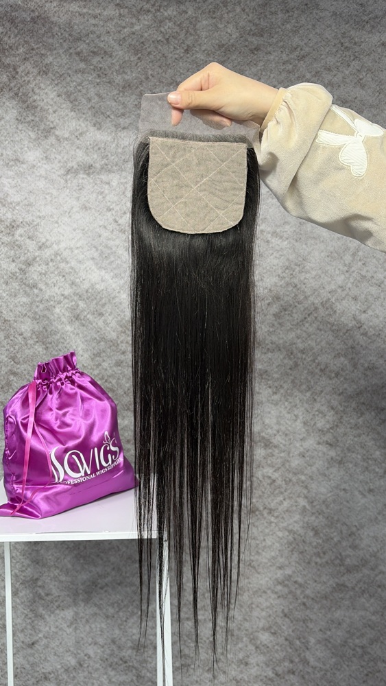 4x4 Silk Base Closure 100% Unprocessed Virgin Human Hair Natural Color