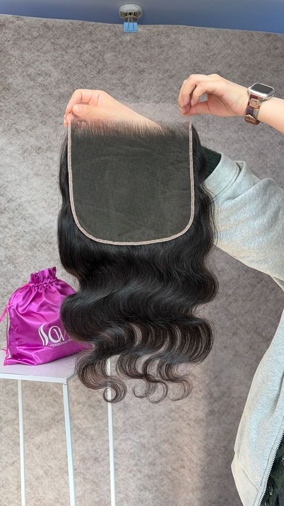 8x8 HD Lace Closure 100% Unprocessed Virgin Human Hair Natural Color