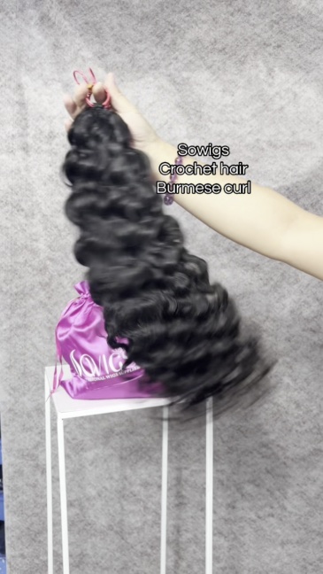 Crochet Hair Burmese Curly 1 Pack 100g 100% Virgin Human Hair Natural Color
