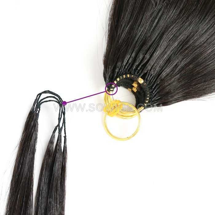 Sowigs Ultimate Feather Hair Extensions No folds 80strands 120g/pack 100% Virgin Human Hair Natural Color