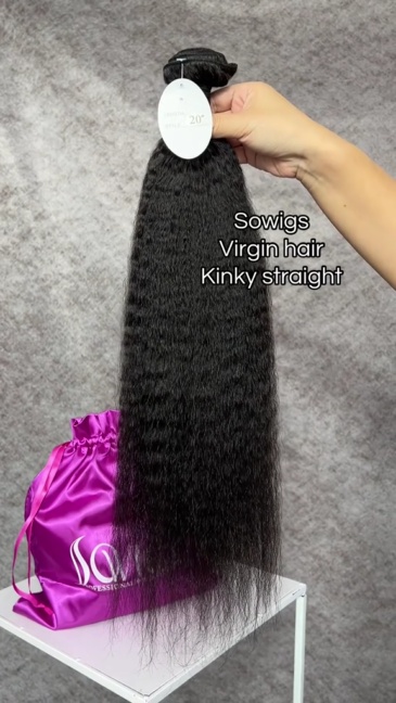 12A Grade Kinky Straight Hair Weave 1/3 Bundles Virgin Remy Human Hair Extension