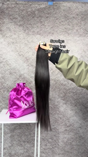 Sowigs Tape ins Extension Straight 12A Gade Virgin Hair 1/3/4 Packs 20/60/80 Pcs Deal