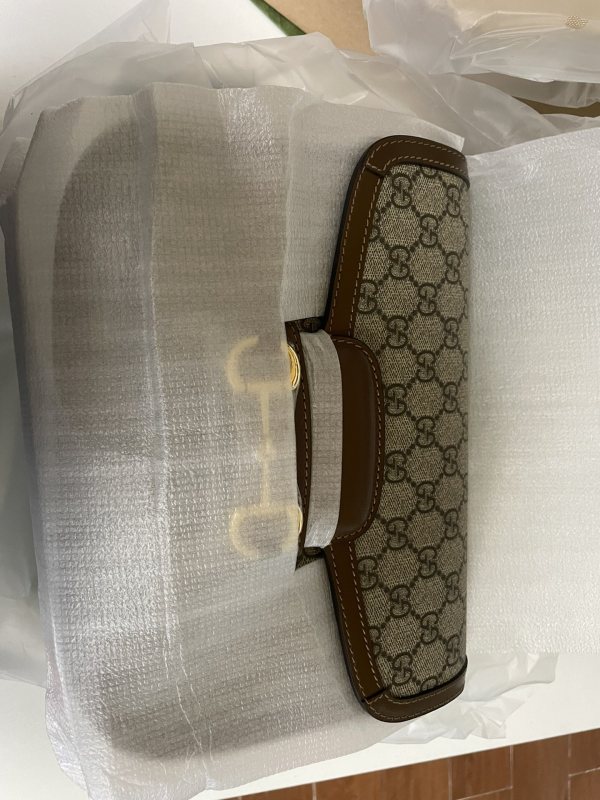 Gucci 1955 Brown Horsebit Shoulder Bag  - Physical Pictures Taken At The Inspection Site