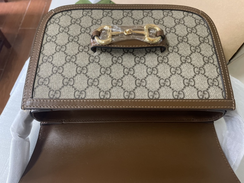 Gucci 1955 Brown Horsebit Shoulder Bag  - Physical Pictures Taken At The Inspection Site