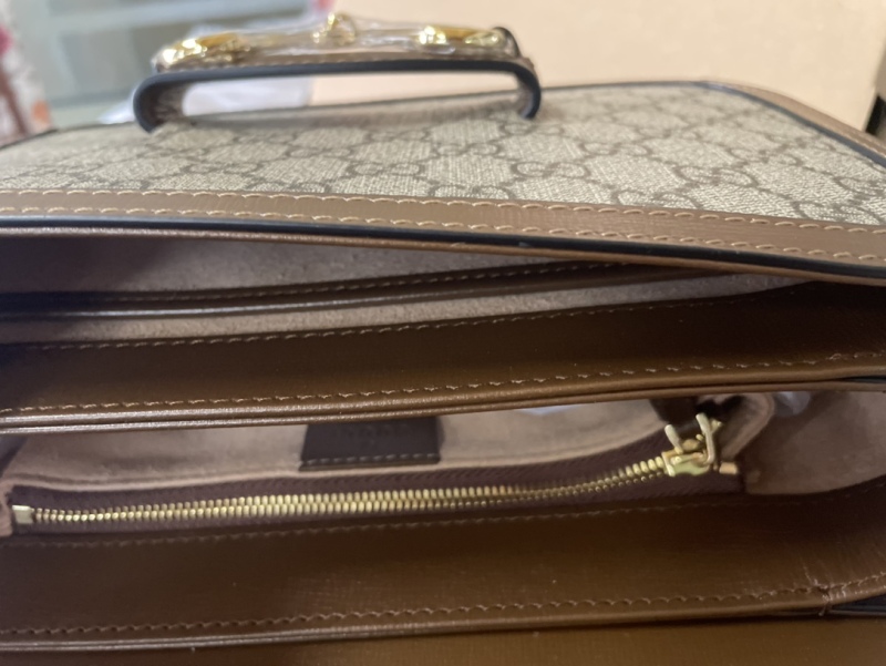 Gucci 1955 Brown Horsebit Shoulder Bag  - Physical Pictures Taken At The Inspection Site