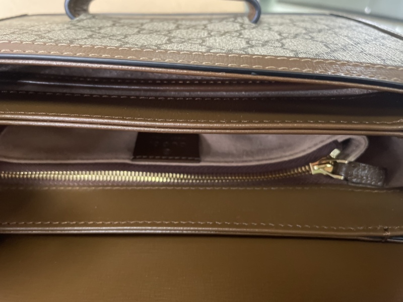 Gucci 1955 Brown Horsebit Shoulder Bag  - Physical Pictures Taken At The Inspection Site