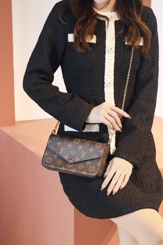 New Louis Vuitton Pochette Félicie M61276 - LV Three-in-One Chain Bag PLA019
