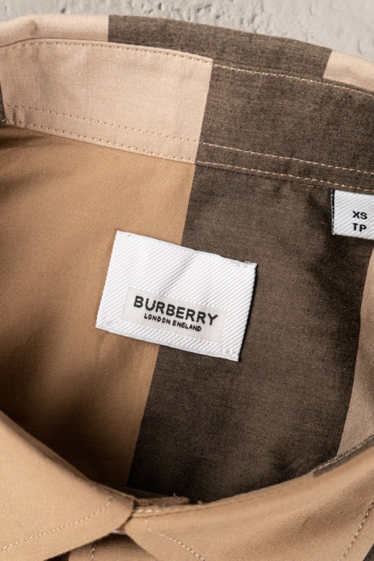 Burberry Oversized Check Collar Shirt Jacket