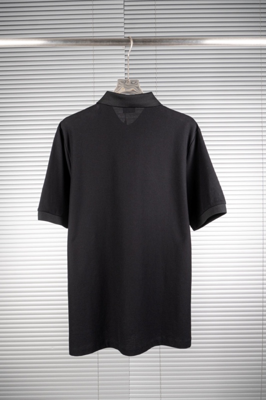 Burberry Black Collar Short Sleeve Shirt