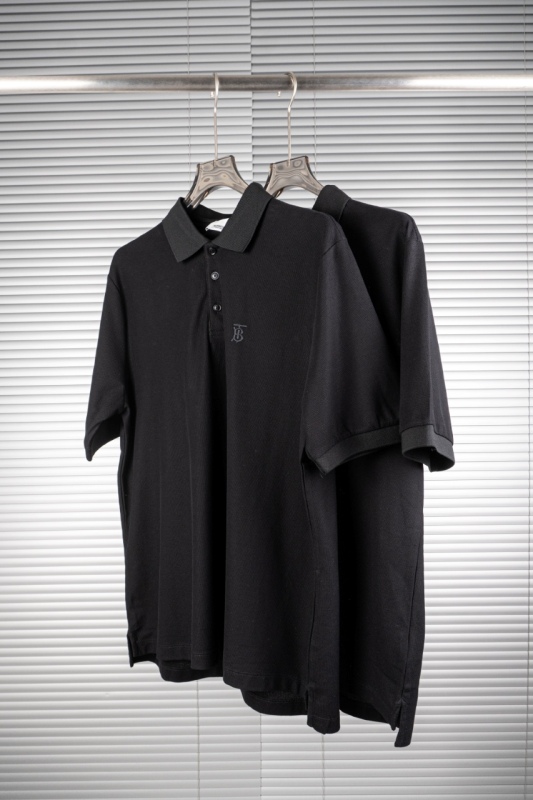 Burberry Black Collar Short Sleeve Shirt