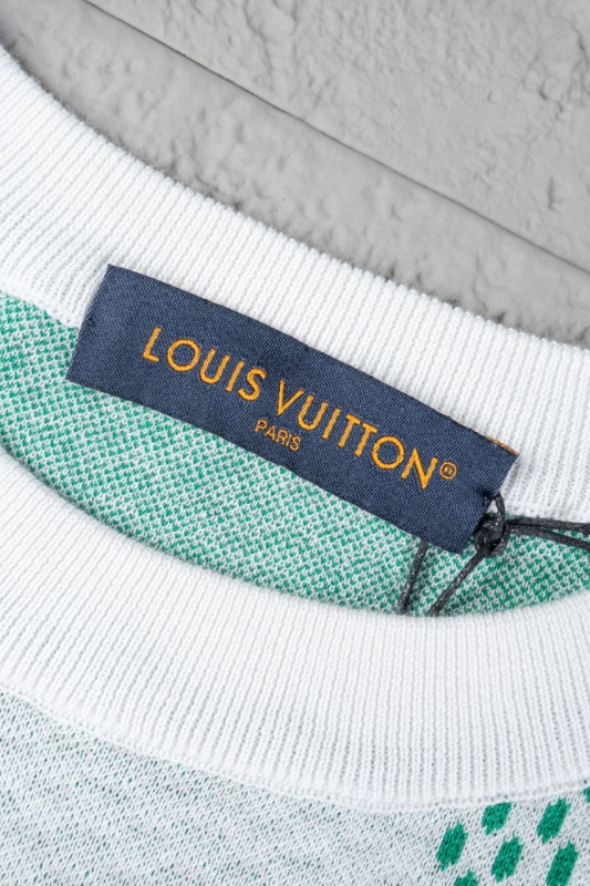 LV Checkered Knit Short Sleeve