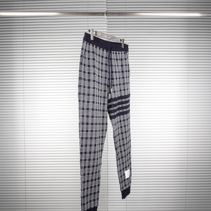 Thom Browne Plaid Four-Bar Pants for Men & Women