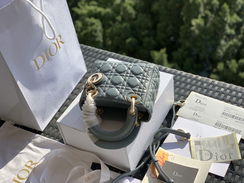 Christian Dior Mini Lady Chain Bag - Cannage Quilt Lambskin Designer Handbags - BDA06