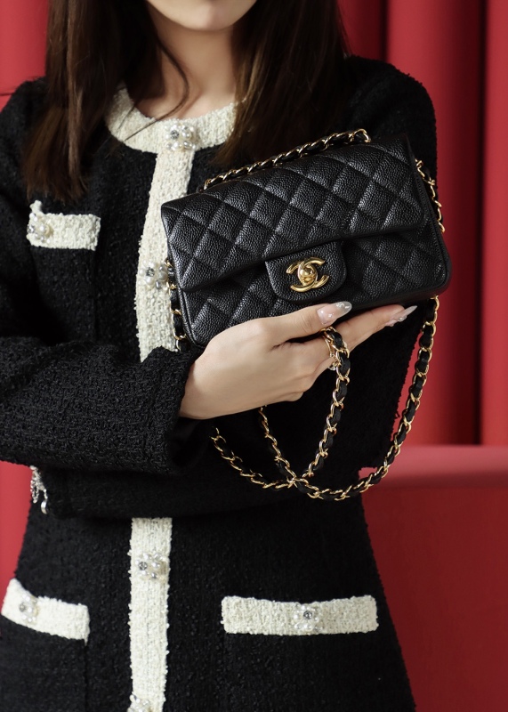 Chanel CF Classic Flap Bag Mini 20 - Caviar Leather BCA002