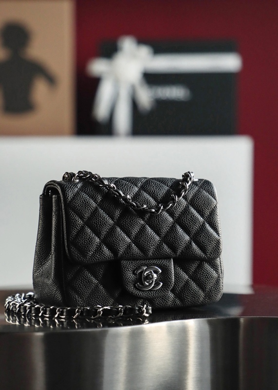 Chanel CF Classic Flap Bag Mini 17 - Caviar Leather BCA001