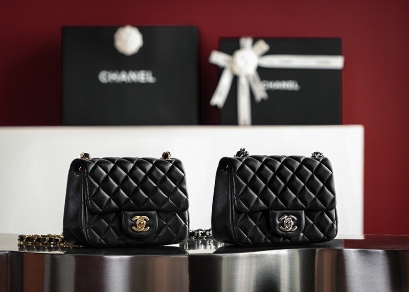 Chanel CF Classic Flap Bag Mini 17 - Lanpskin Leather BCA005