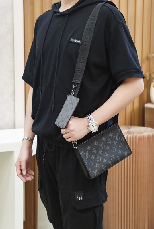 New Louis Vuitton 𝐆𝐚𝐬𝐭𝐨𝐧 𝐰𝐞𝐚𝐫𝐚𝐛𝐥𝐞 𝐰𝐚𝐥𝐥𝐞𝐭 - LV M81124 Monogram Eclipse BLA079