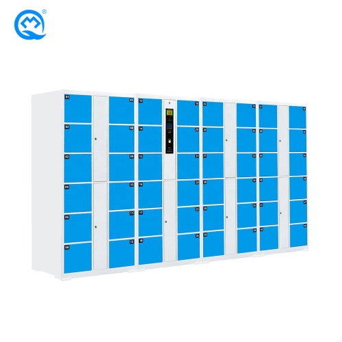 High quality gym lockers barcode smart metal parcel lockers with credit card for public places supermarket