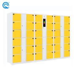 Locker 36 doors Hot Sale Face Recognition Cold Rolled Steel Golf Club / Gym Electronic Locker