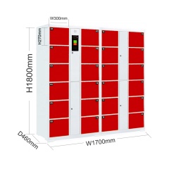 Intelligence Package Locker Cold Rolled Steel 24 Door Office/Gym Face Recognition Locker