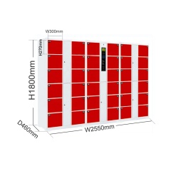 Gym electronic metal barcode lockers steel smart storage finger print luggage hot food office electronic key locker