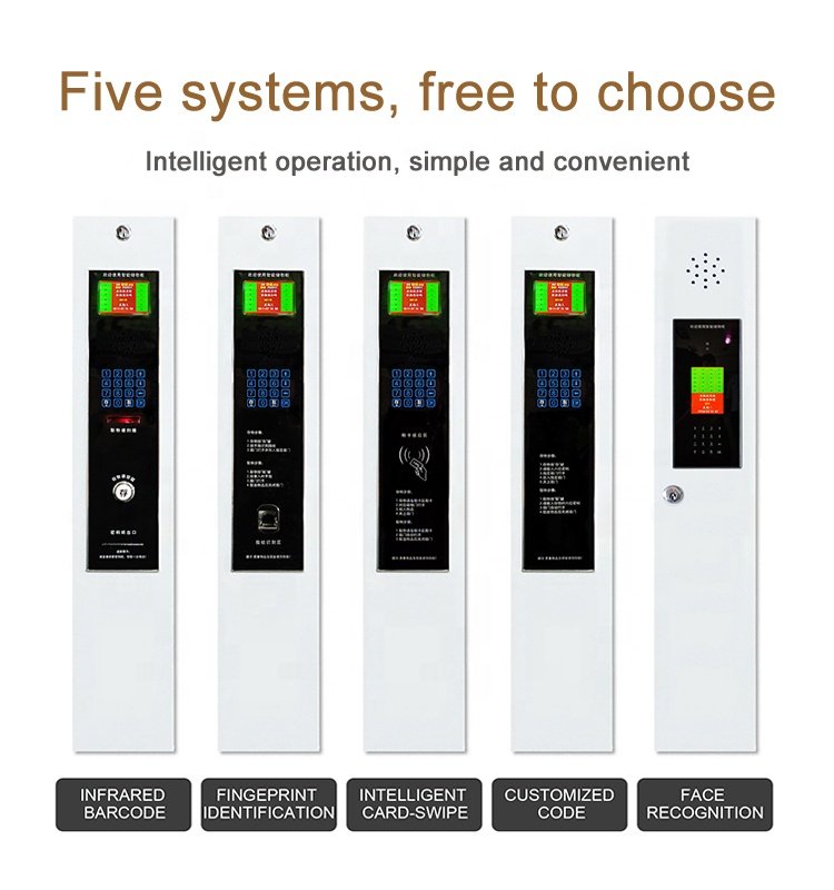 Network Storage Locker Bar Code 8 doors Identification Supermarket / Detention Center Automatic Intelligent Electronic Locker